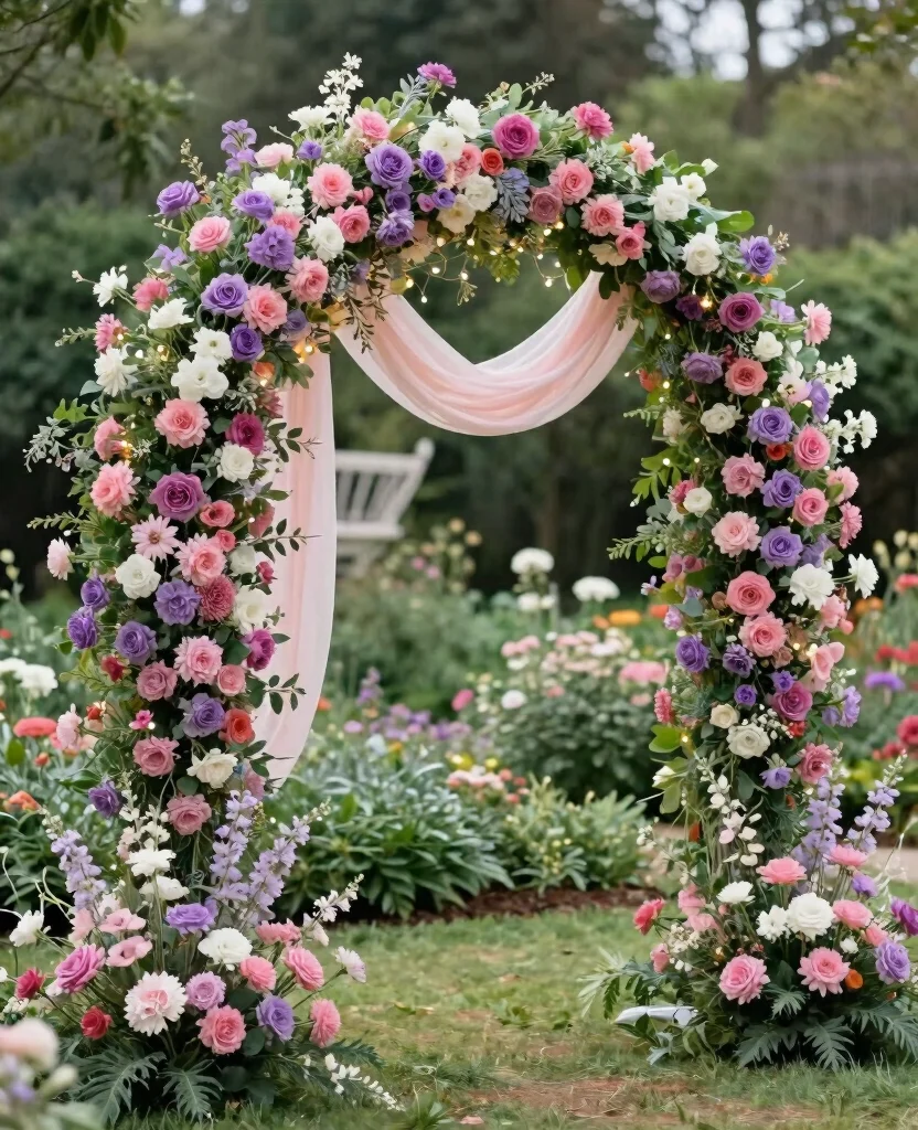 10 Enchanting Backyard Wedding Reception Ideas to Create Unforgettable Memories - 2. Whimsical Floral Arches 1