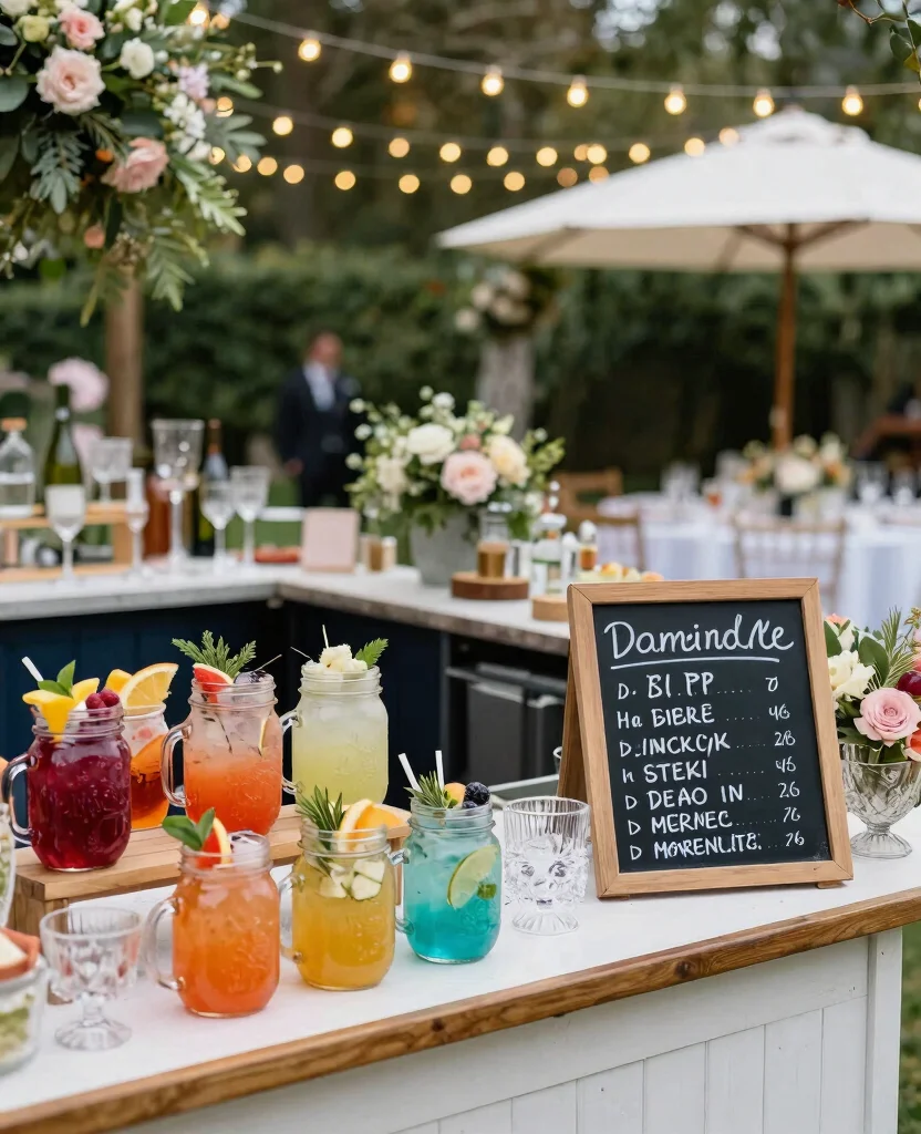 10 Enchanting Backyard Wedding Reception Ideas to Create Unforgettable Memories - 9. A Themed Cocktail Bar 1