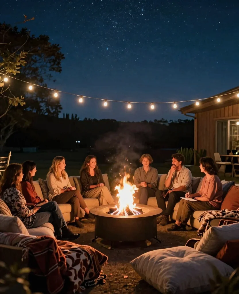 10 Simple Outdoor Wedding Reception Ideas for a Magical Celebration Under the Stars - 5. Fire Pits for Warmth 1