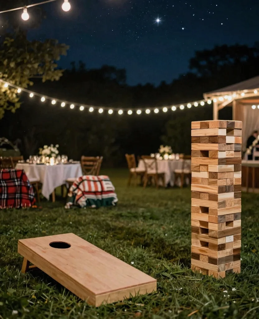 10 Simple Outdoor Wedding Reception Ideas for a Magical Celebration Under the Stars - 8. Outdoor Games for Fun 1