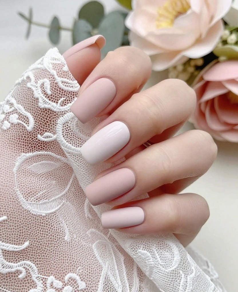 10 Stunning Wedding Nails Designs to Elevate Your Bridal Look on Your Big Day - 4. Luxurious Matte Finish 1