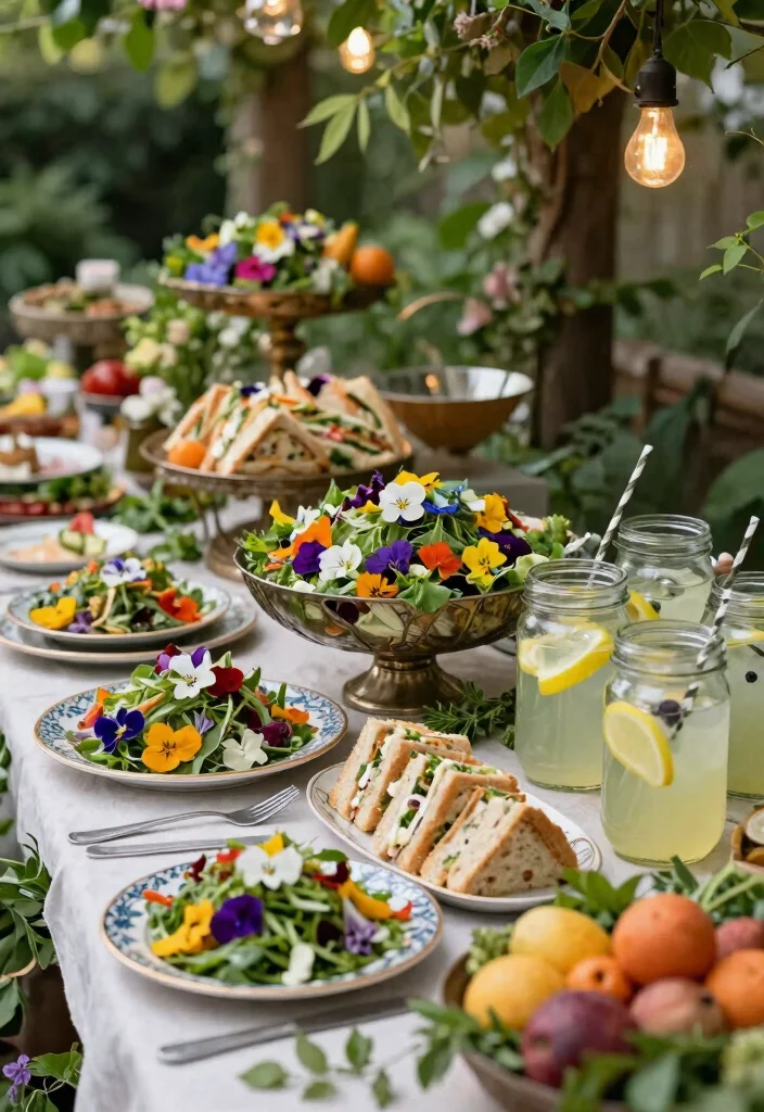 16 Creative Themed Wedding Food Ideas that Will Make Your Celebration Unique (#10 is Genius!) - 1. Garden Party Delight 1