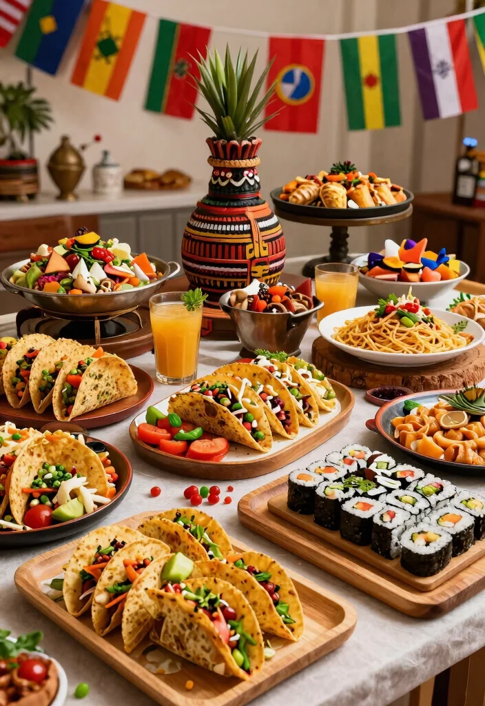 16 Creative Themed Wedding Food Ideas that Will Make Your Celebration Unique (#10 is Genius!) - 3. Around the World Buffet 1