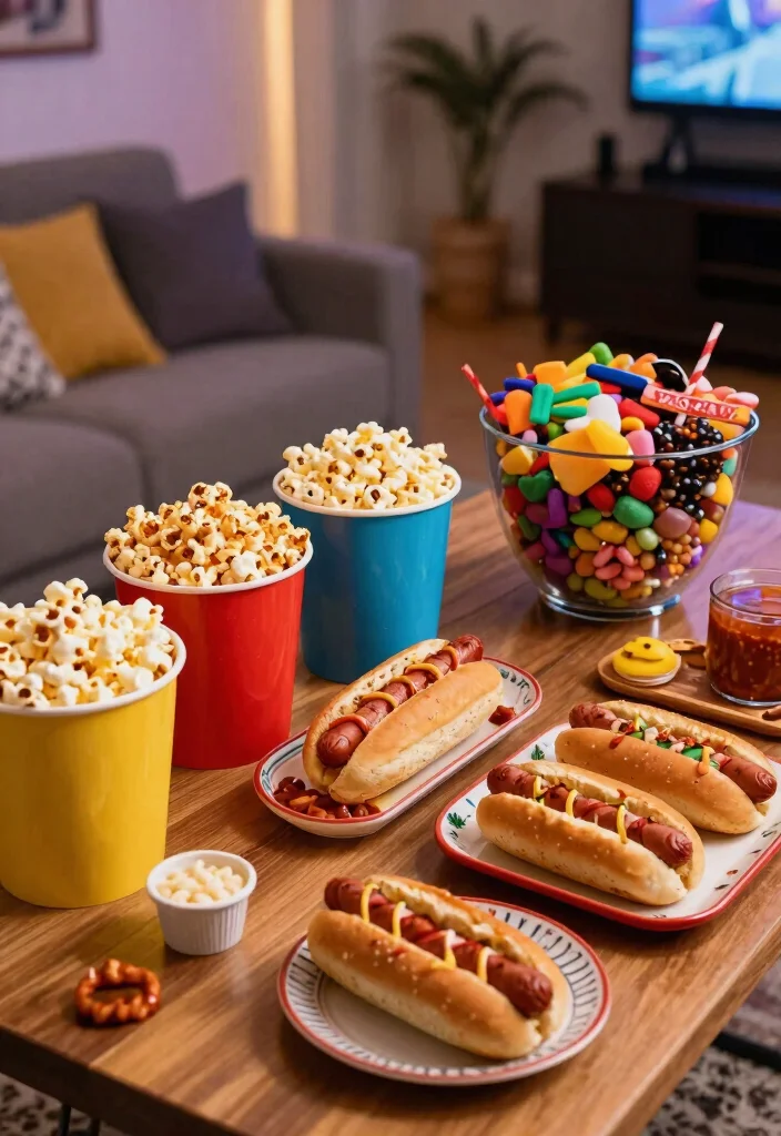 16 Creative Themed Wedding Food Ideas that Will Make Your Celebration Unique (#10 is Genius!) - 4. Movie Night Feast 1