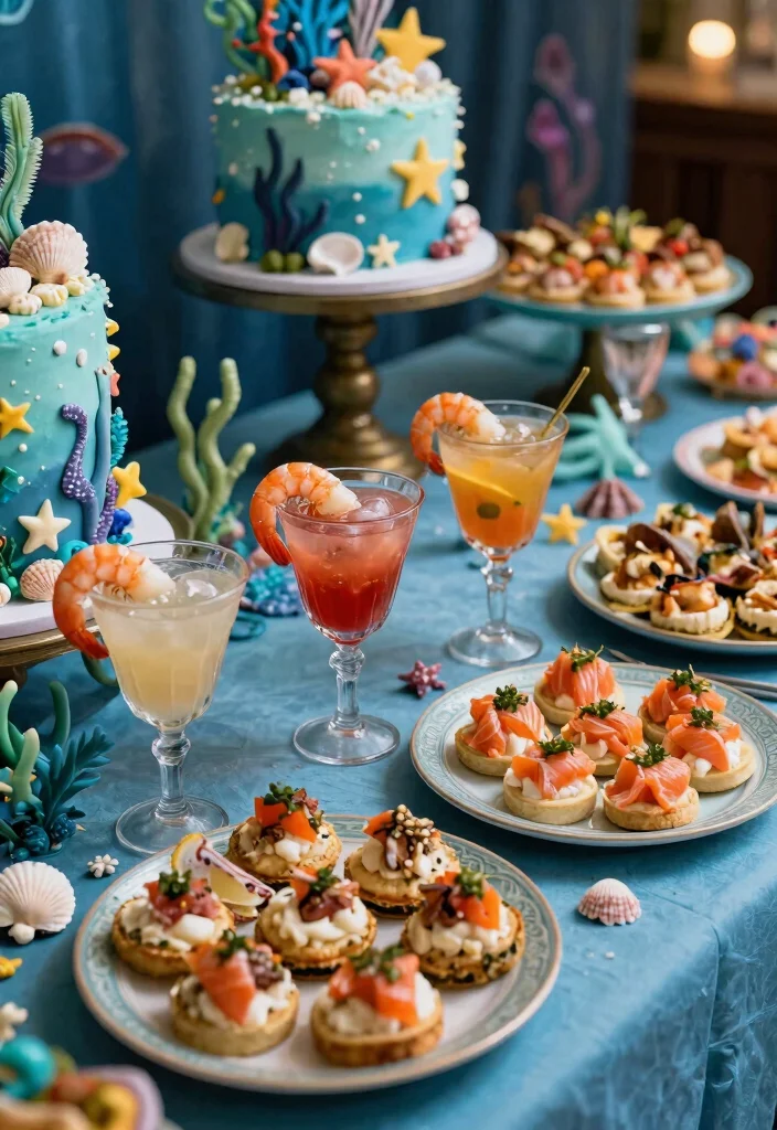 16 Creative Themed Wedding Food Ideas that Will Make Your Celebration Unique (#10 is Genius!) - 5. Under the Sea Experience 1