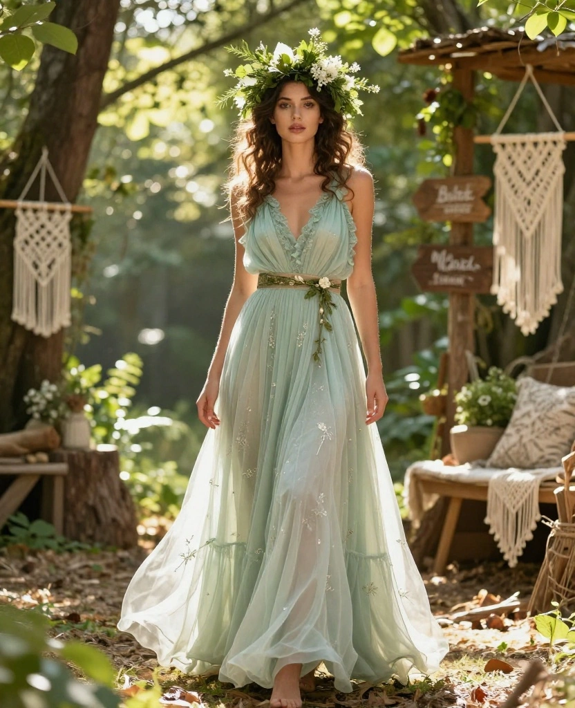 Bohemian Bride Hair Styling Ideas to Shine on Your Special Day - 3. Messy Bun with Wispy Strands 1