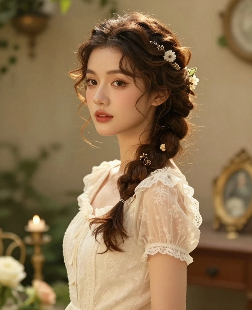 Bohemian Bride Hair Styling Ideas to Shine on Your Special Day - 7. Vintage-inspired Updo 1