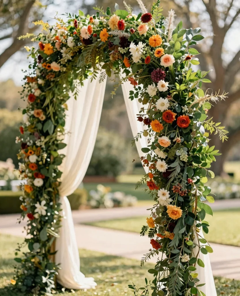 Charming Ideas for Elegant Outdoor Wedding Decorations to Create Romantic Vibes - 1. Whimsical Floral Arches 1