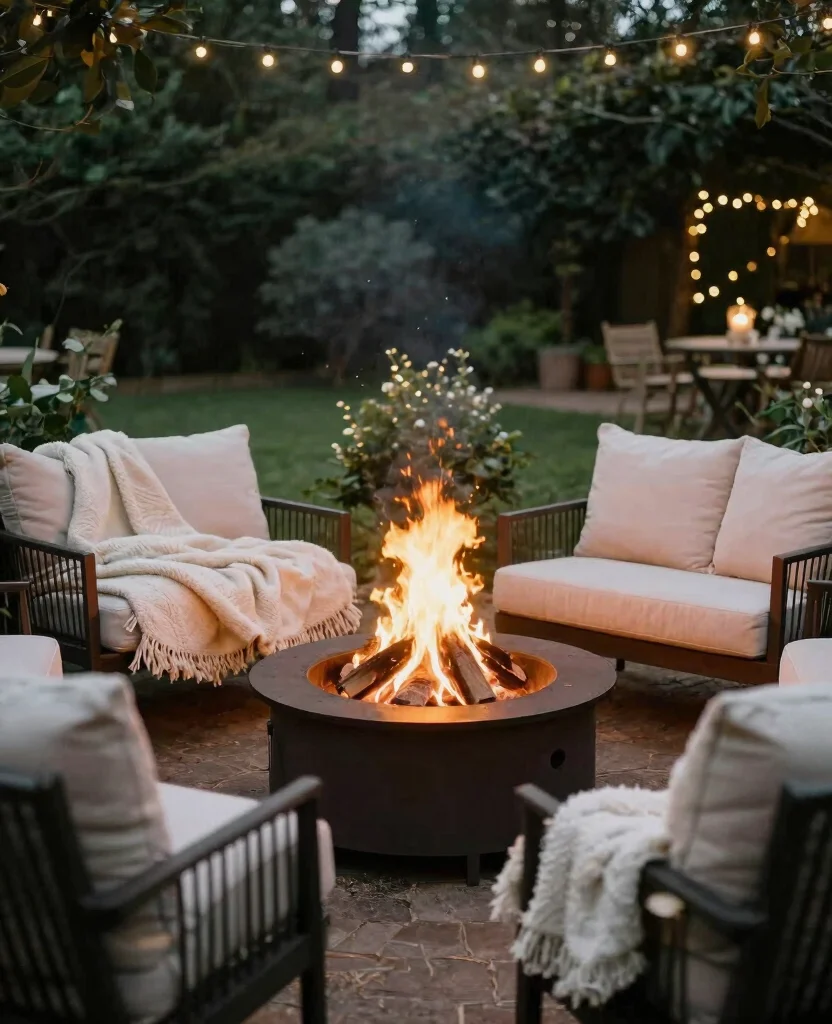 Charming Ideas for Elegant Outdoor Wedding Decorations to Create Romantic Vibes - 6. Cozy Fire Pits 1