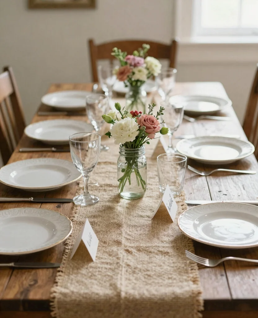Charming Vintage Rustic Wedding Decor Ideas to Make Your Big Day Unforgettable - 4. Vintage Table Settings 1