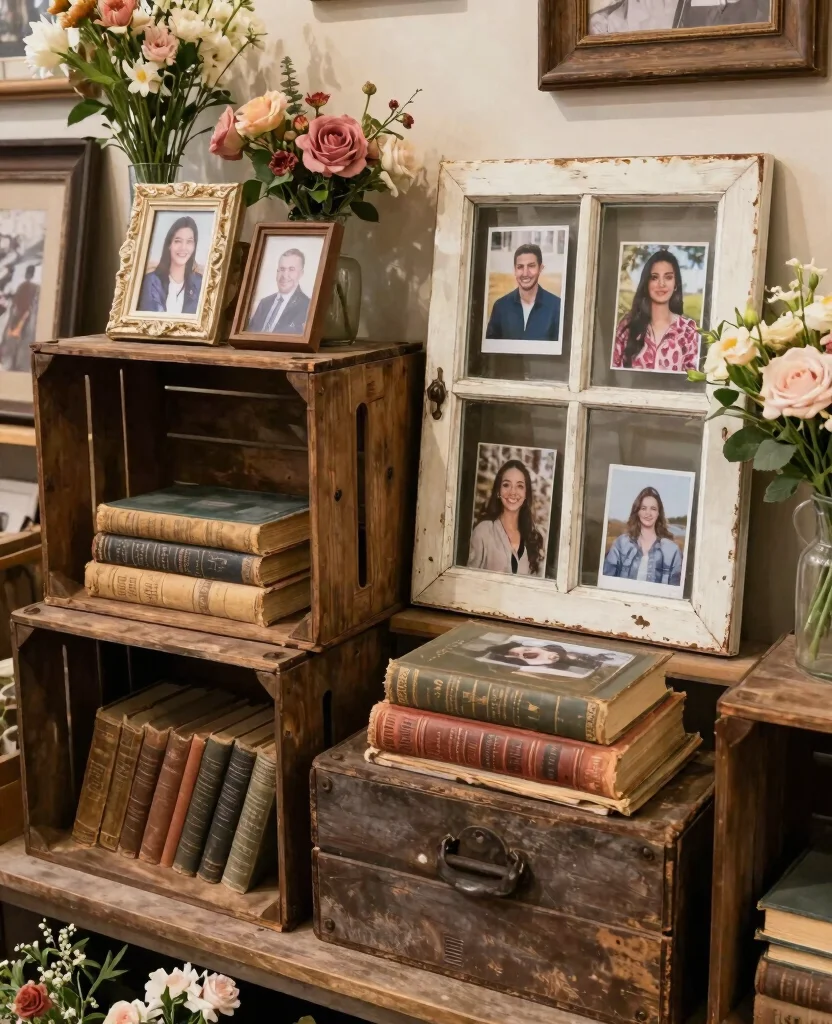 Charming Vintage Rustic Wedding Decor Ideas to Make Your Big Day Unforgettable - 8. Repurposed Decor Elements 1