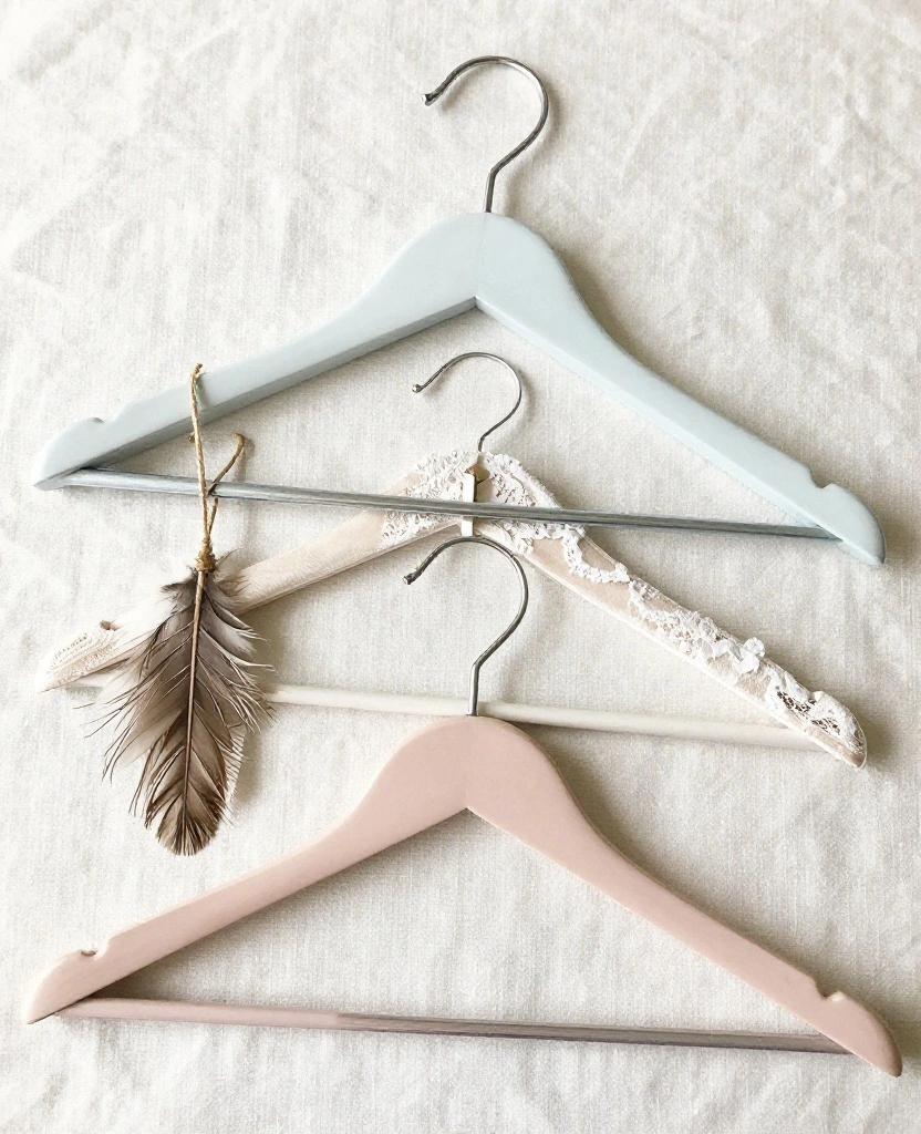 Create Heartfelt DIY Wedding Gifts: Personalized Hangers for the Bride and Groom - 2. Themed Hangers for Different Wedding Styles 1
