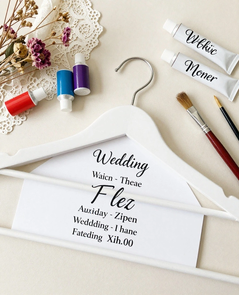 Create Heartfelt DIY Wedding Gifts: Personalized Hangers for the Bride and Groom - 3. Personalized Hangers with Wedding Dates 1