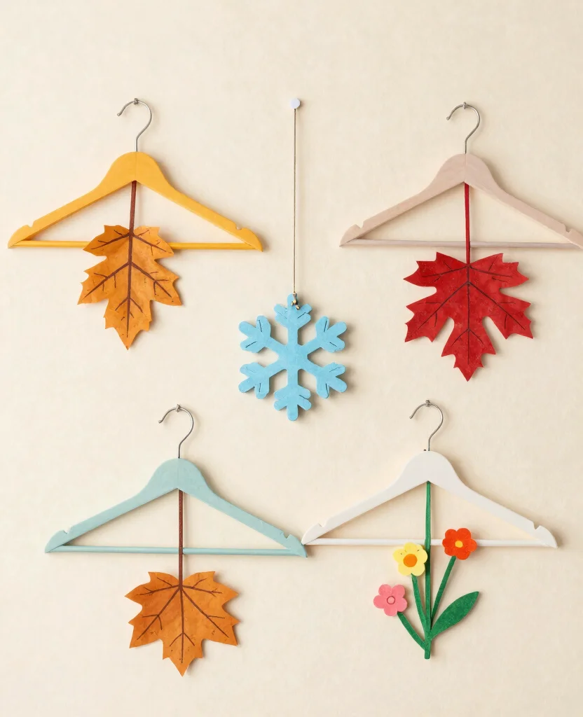 Create Heartfelt DIY Wedding Gifts: Personalized Hangers for the Bride and Groom - 8. Seasonal Hangers for Year-Round Use 1