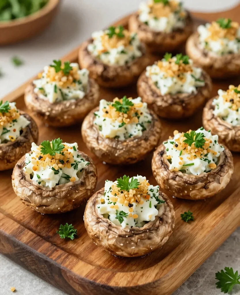 Create a Stunning Appetizer Table: Simple Party Ideas for Your Perfect Wedding - 8. Flavorful Stuffed Mushrooms 1