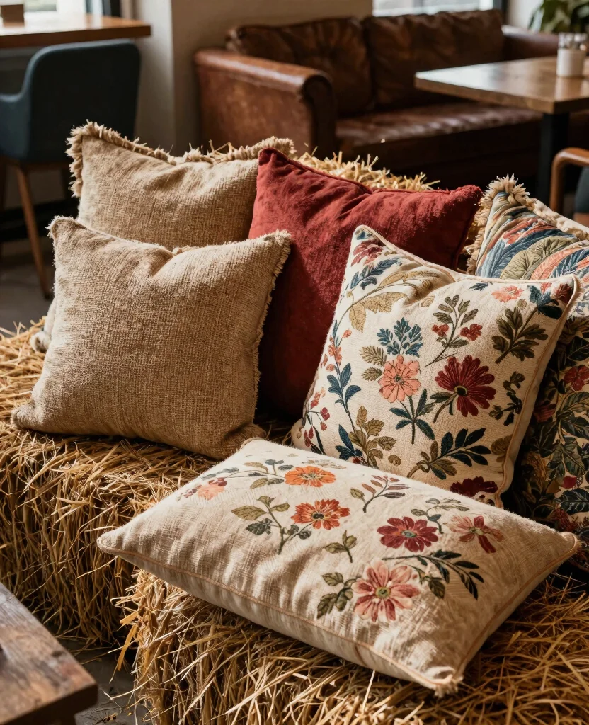 Create a Stunning Rustic Charm Wedding Decor: 20 Ideas to Inspire Your Big Day - 16. Rustic Throw Pillows 1