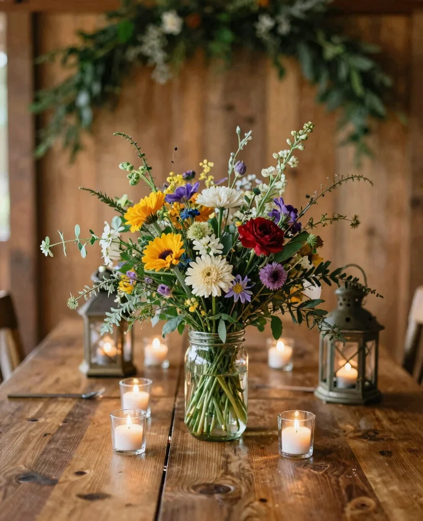 Create a Stunning Rustic Charm Wedding Decor: 20 Ideas to Inspire Your Big Day - 4. Natural Centerpieces 1