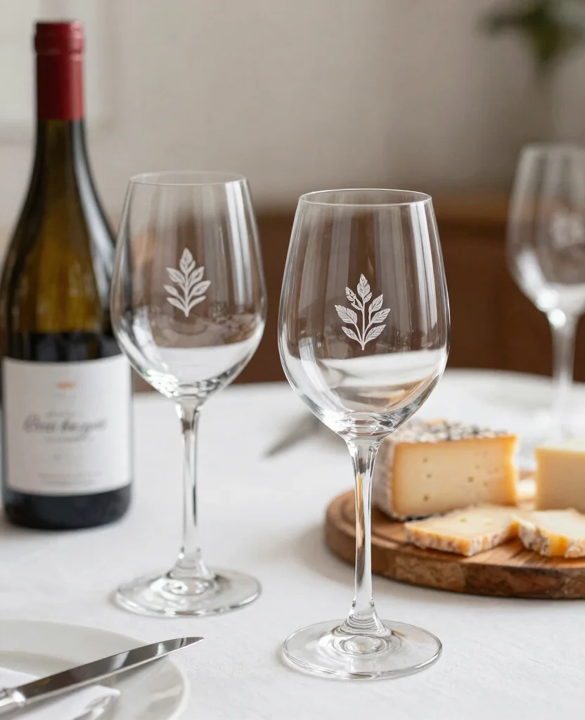Creative DIY Gift Ideas for Him: Celebrate Your 1-Year Wedding Anniversary Uniquely! - Engraved Wine Glasses 1