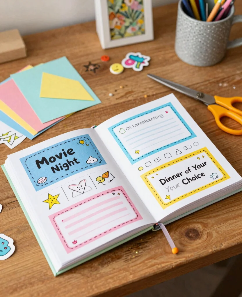 Creative DIY Gift Ideas for Him: Celebrate Your 1-Year Wedding Anniversary Uniquely! - Handmade Coupon Book 1