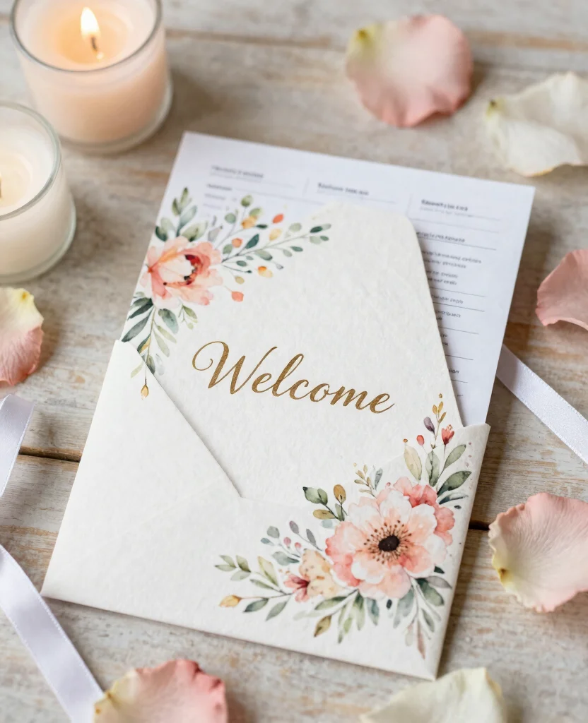 Creative Destination Wedding Welcome Bag Ideas Your Guests Will Love - 4. Personalized Notes and Itineraries 1