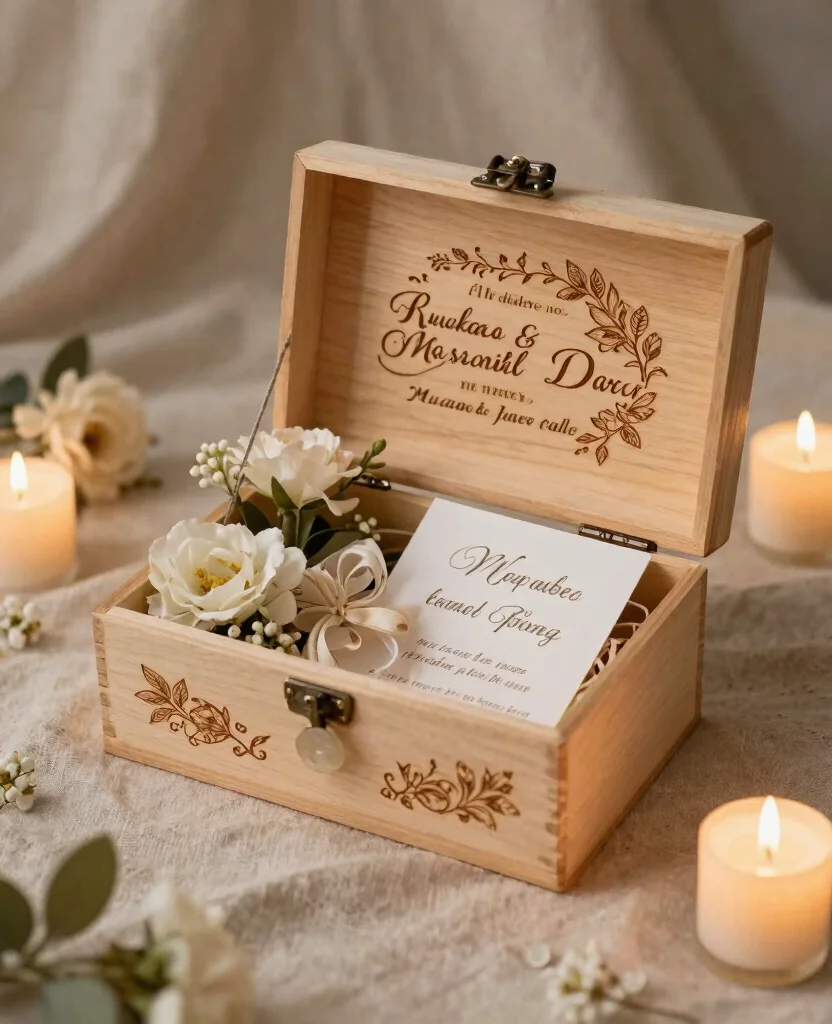 Creative Wedding Gift Ideas for Your Best Friend That Will Melt Their Heart - 8. Engraved Keepsake Box 1