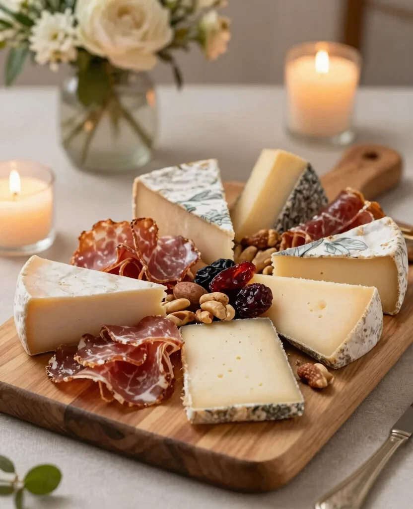 Delicious Wedding Reception Food Ideas to Wow Your Guests on a Budget - 5. Sweet and Savory Cheese Board 1