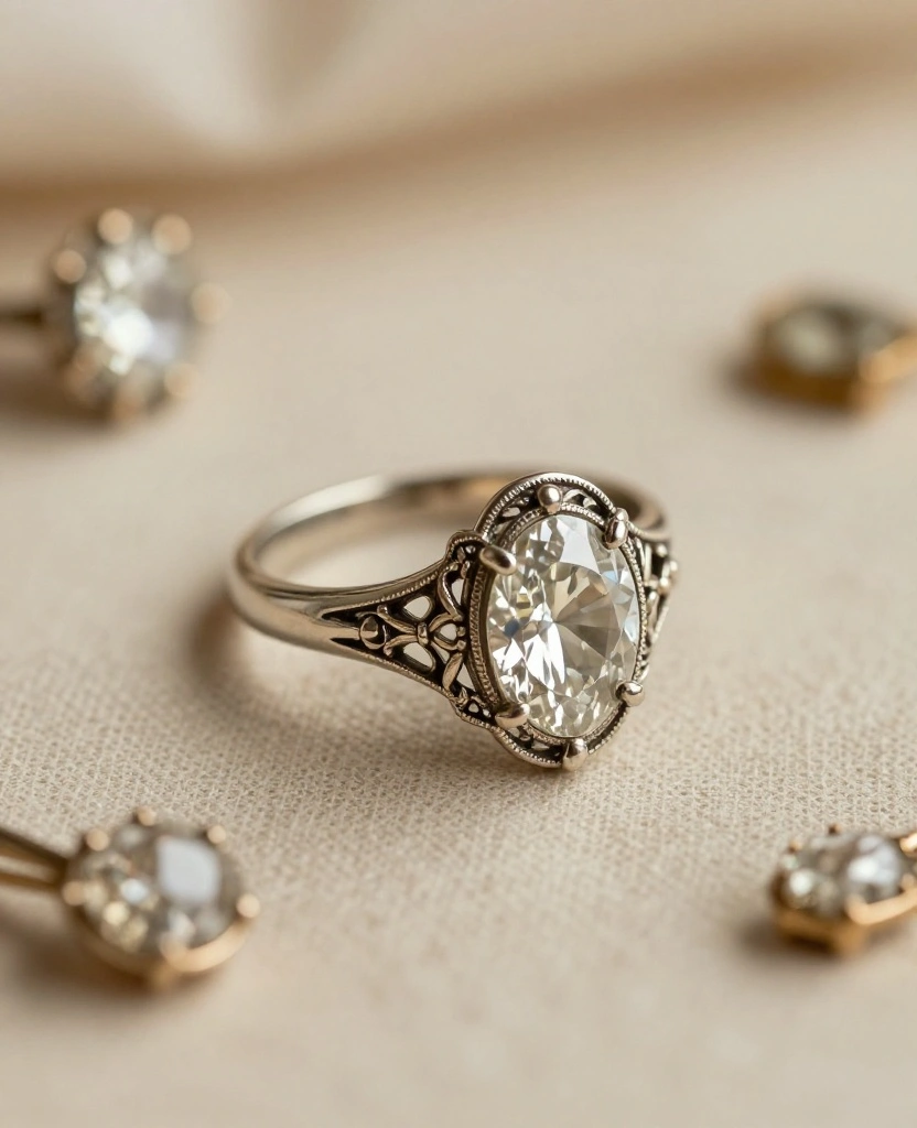 Discover Enchanting Marquise Engagement Ring Styles for Your Vintage-Inspired Wedding! - 5. Vintage Filigree Marquise Ring 1