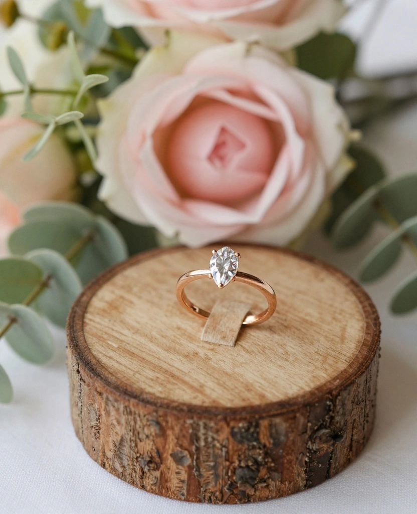 Discover Enchanting Marquise Engagement Ring Styles for Your Vintage-Inspired Wedding! - 9. Rose Gold Marquise Ring 1