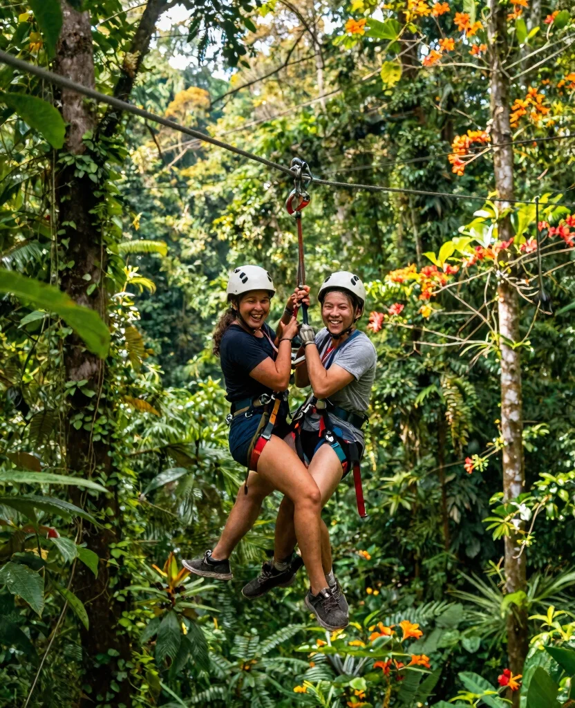 Discover Unique Adventure Ideas for Unforgettable Honeymoon Experiences Together - 5. Zip-lining Through a Jungle Canopy 1