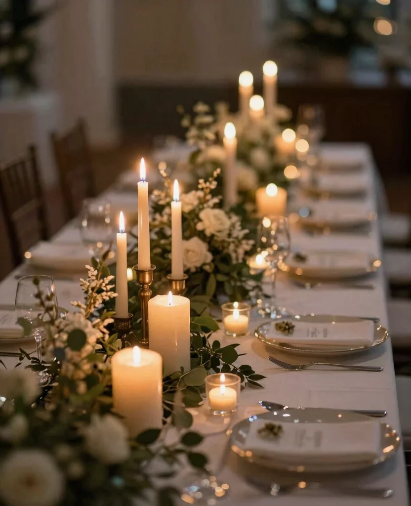 Dreamy Destination Wedding Reception Decor Ideas to Enchant Your Guests - 7. Candlelit Ambiance 1