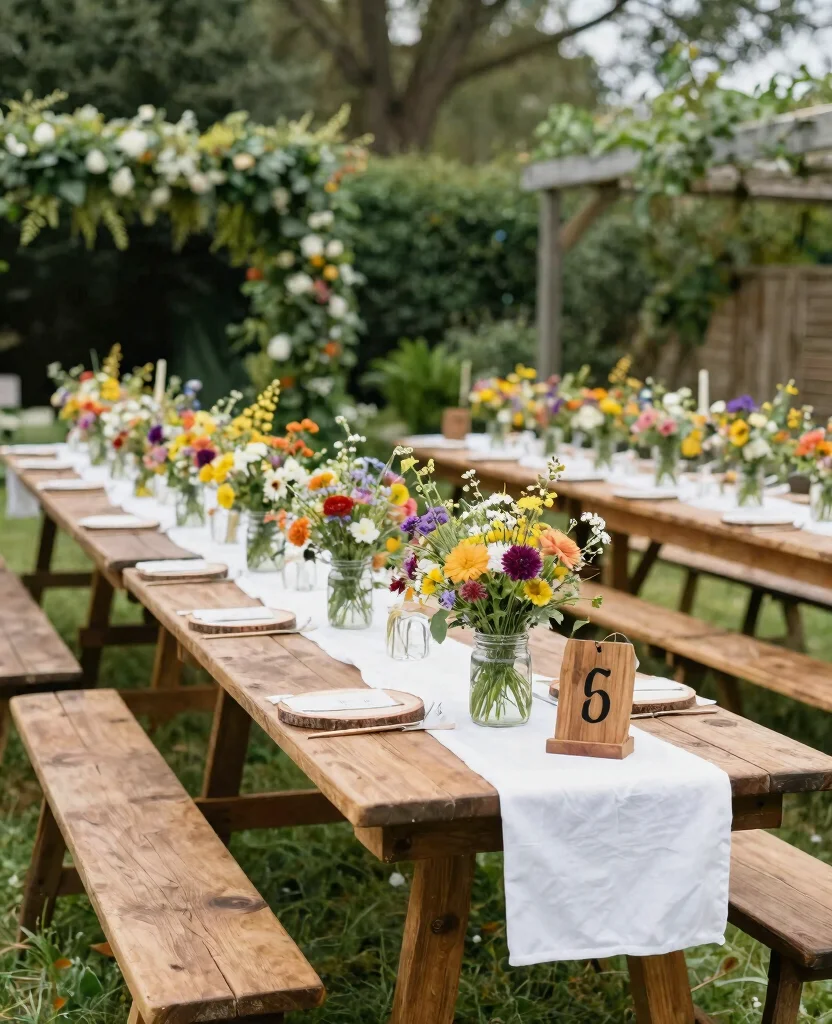 Dreamy Outdoor Wedding Decor Ideas to Elevate Your Special Day Under the Stars - 2. Rustic Wooden Accents 1