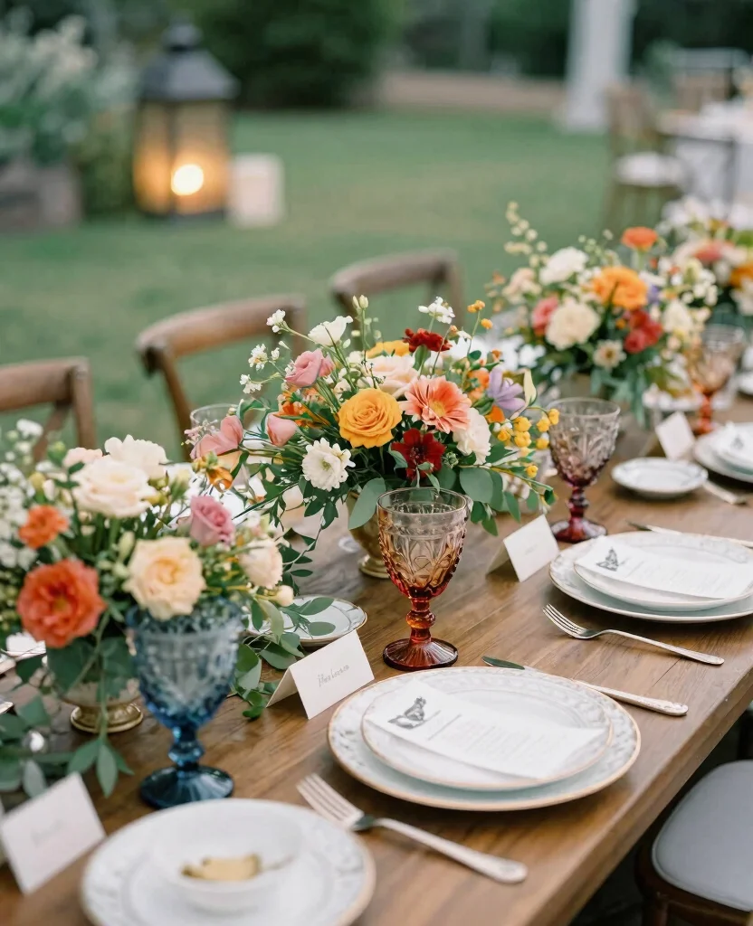 Dreamy Outdoor Wedding Decor Ideas to Elevate Your Special Day Under the Stars - 6. Creative Table Settings 1