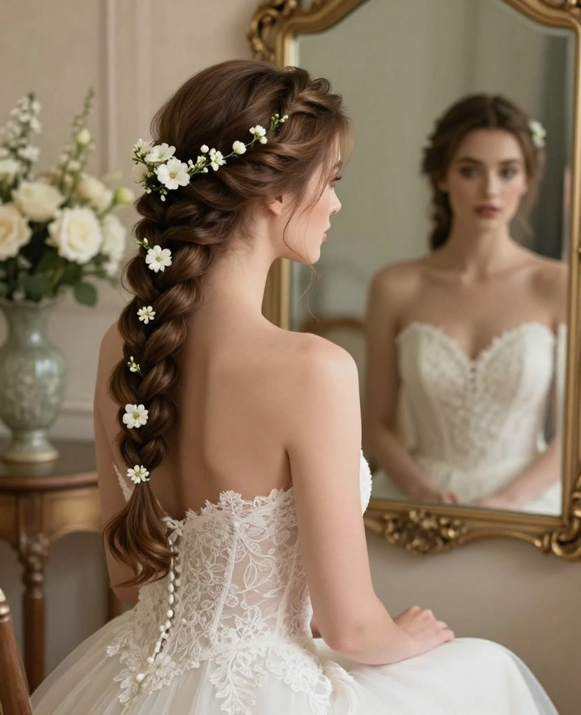 Effortless and Elegant: 10 Simple Braided Wedding Hairstyles for Your Big Day - 1. Classic French Braid 1