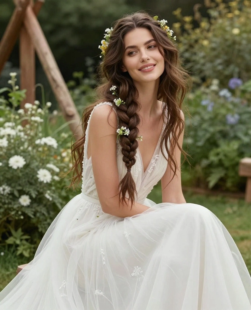 Effortless and Elegant: 10 Simple Braided Wedding Hairstyles for Your Big Day - 2. Boho Loose Braid 1