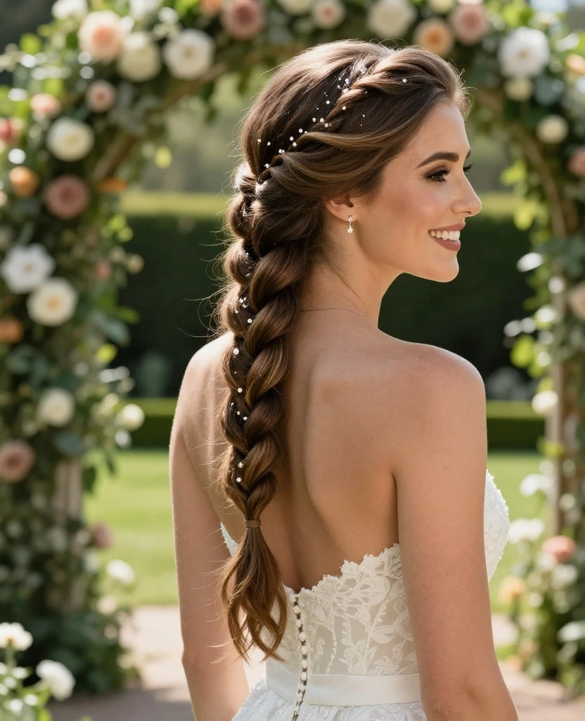 Effortless and Elegant: 10 Simple Braided Wedding Hairstyles for Your Big Day - 3. Fishtail Braid 1