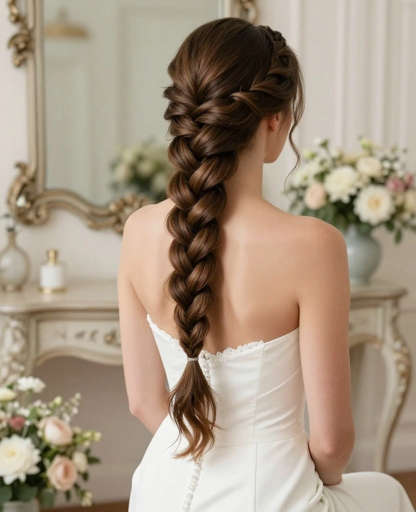 Effortless and Elegant: 10 Simple Braided Wedding Hairstyles for Your Big Day - 4. Dutch Braid 1