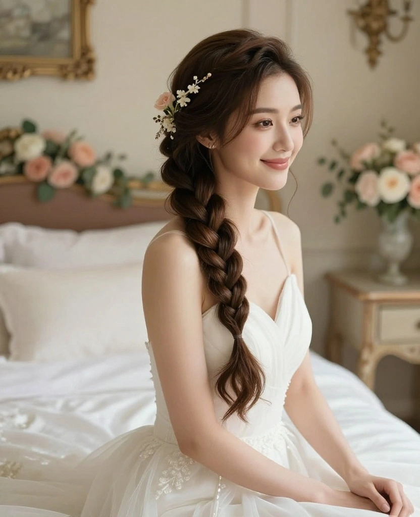 Effortless and Elegant: 10 Simple Braided Wedding Hairstyles for Your Big Day - 8. Side Braid 1