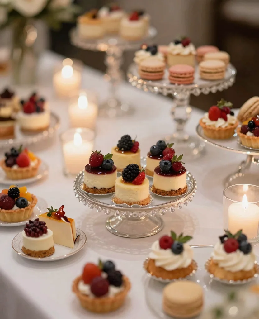 Elegant Wedding Food Ideas to Dazzle Your Dinner Guests at Receptions - 2. Artisanal Miniature Desserts 1