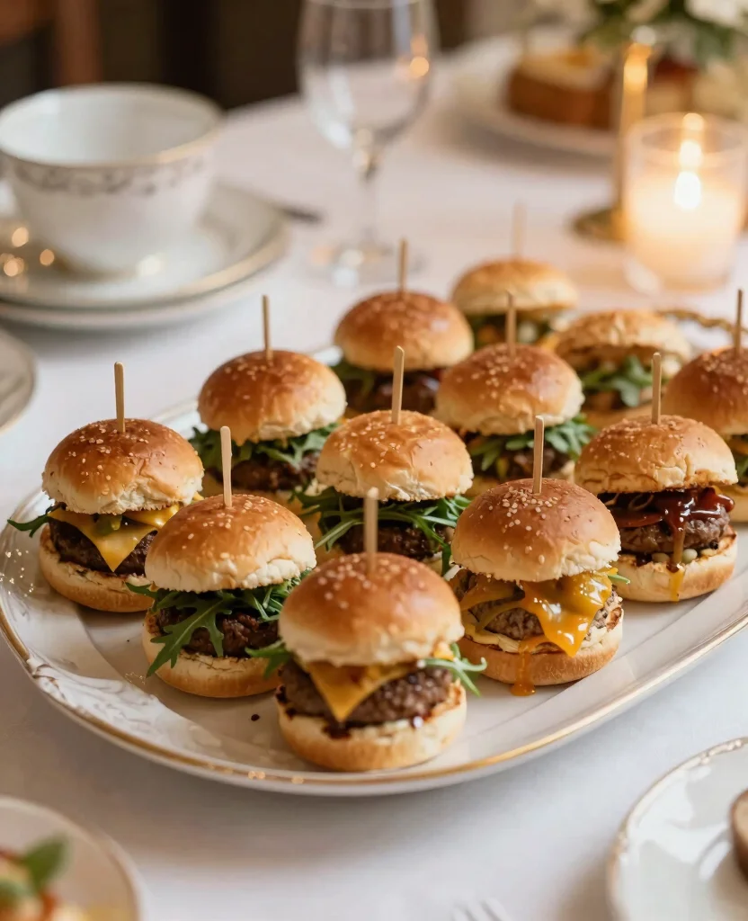 Elegant Wedding Food Ideas to Dazzle Your Dinner Guests at Receptions - 6. Gourmet Sliders 1