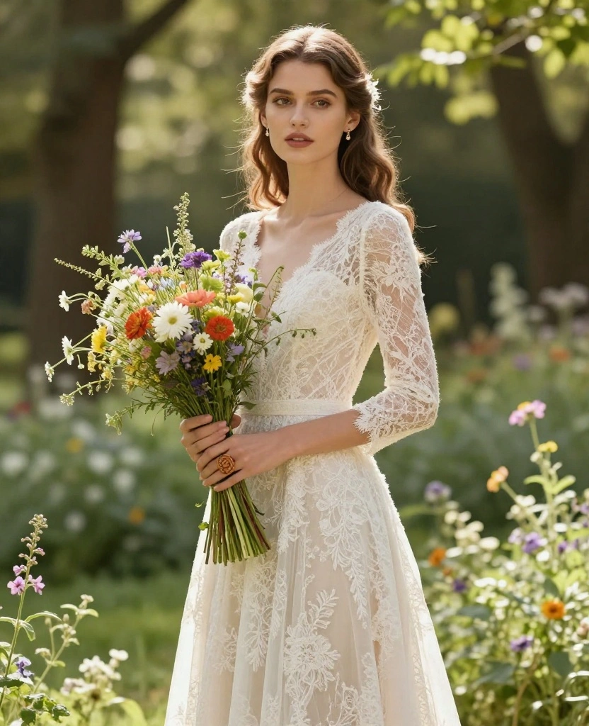 Elevate Your Bridal Look with Stunning Honeymoon-Inspired Bridal Sets - 2. Rustic Charm: Embracing Nature’s Beauty 1