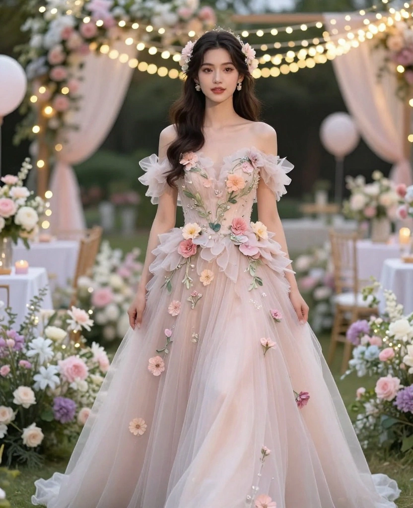 Elevate Your Bridal Look with Stunning Honeymoon-Inspired Bridal Sets - 9. Whimsical Fairy Tale: Enchanted Designs 1