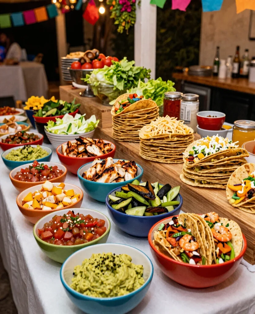 Elevate Your Celebration with Gourmet Wedding Food Stations for Unforgettable Moments - 2. Custom Taco Bar: A Flavorful Twist 1