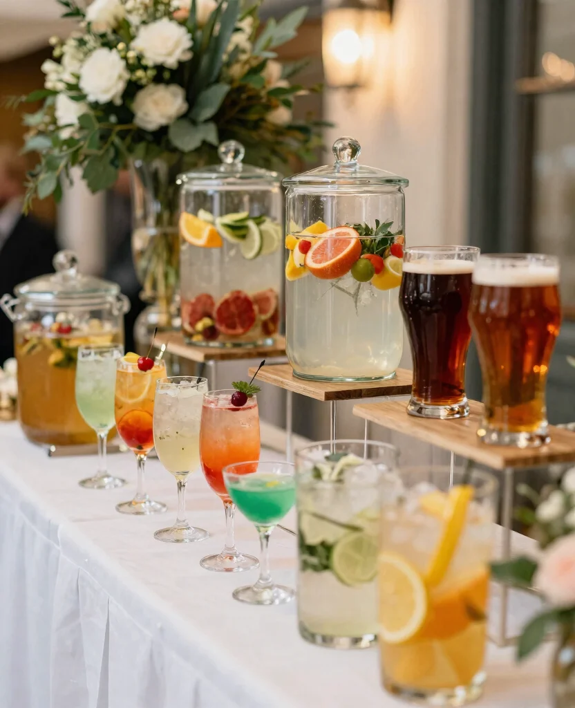 Elevate Your Celebration with Gourmet Wedding Food Stations for Unforgettable Moments - 6. Refreshing Beverage Stations: Cheers to Love! 1