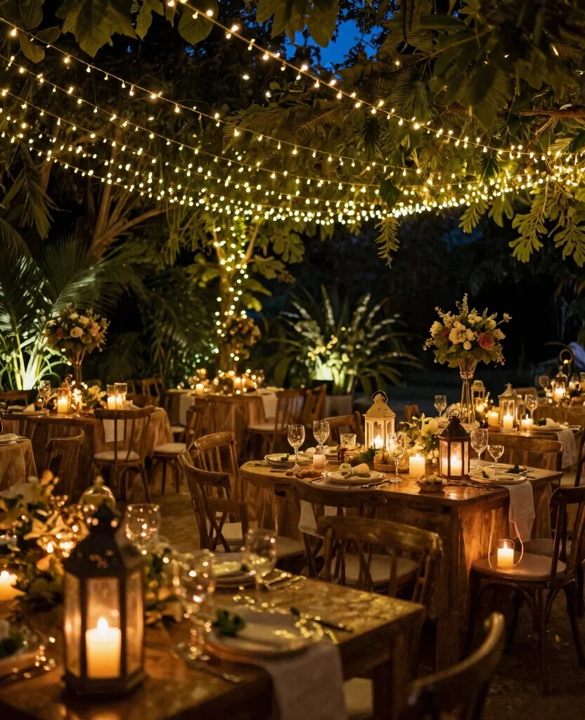 Elevate Your Celebration with Stunning Bohemian Wedding Decor Ideas for a Dreamy Ceremony - 8. Whimsical Lighting 1