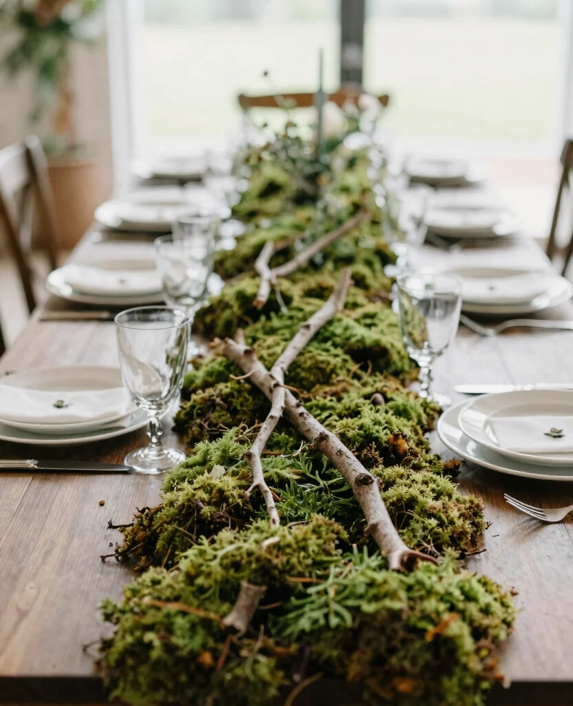 Enchanting Fall Wedding Table Decorations to Embrace Autumn's Rich Colors - 8. Organic Elements for a Natural Feel 1