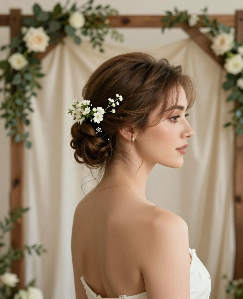 Enchanting Half Up Half Down Wedding Hairstyles for a Romantic Bridal Look - 1. The Classic Half Up Bun 1