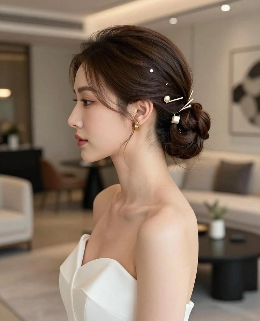 Enchanting Half Up Half Down Wedding Hairstyles for a Romantic Bridal Look - 10. Modern Half Up Styles with Accessories 1