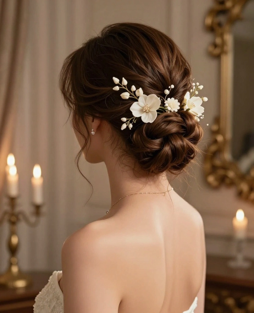 Enchanting Half Up Half Down Wedding Hairstyles for a Romantic Bridal Look - 4. Romantic Twisted Half Up Style 1