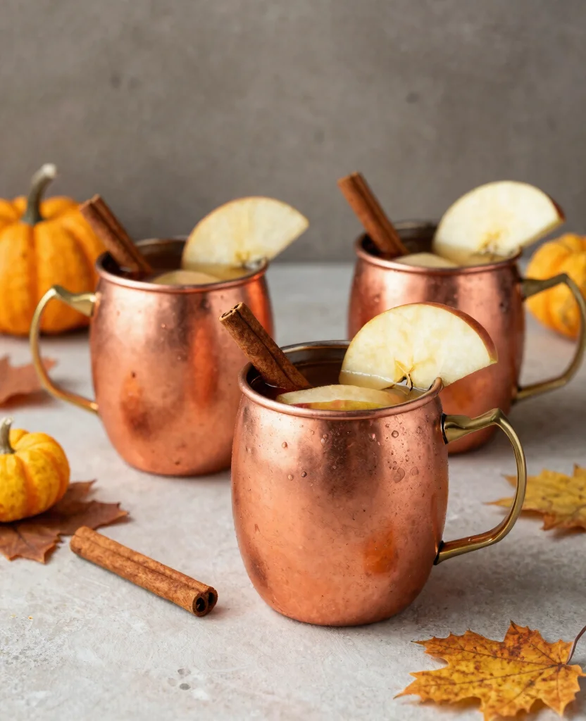 Fall-Inspired Wedding Menu Ideas That Will Wow Your Guests and Set the Mood - 5. Spiced Apple Cider Moscow Mule 1