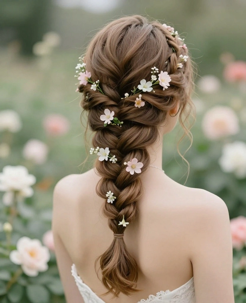 Gorgeous Braid Style Ideas: Bridal Hairstyles Perfect for Long Hair on Your Big Day - 1. Whimsical Fishtail Braid 1